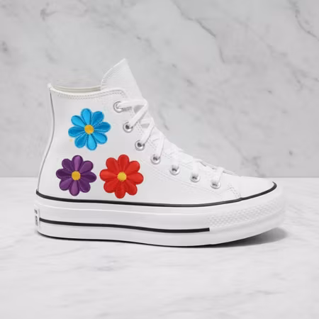 Tygmärken Blommor – Färgglada Märken (4-pack)