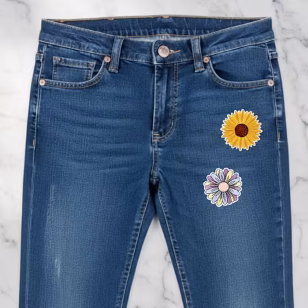 Somriga Blommor – Tygmärken (4-pack)