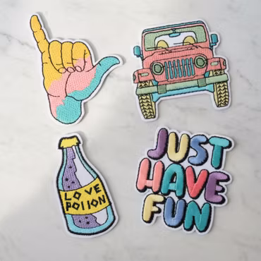 Retro Fun – Tygmärken Statement (4-pack)