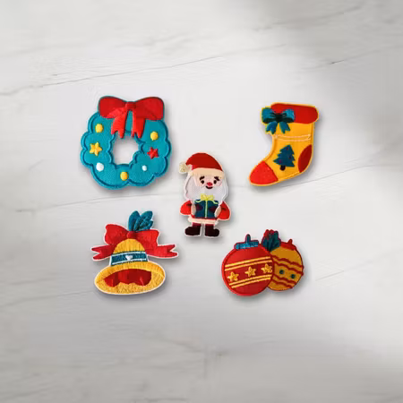 Tomtens dekorationer - Julmotiv i 5 pack