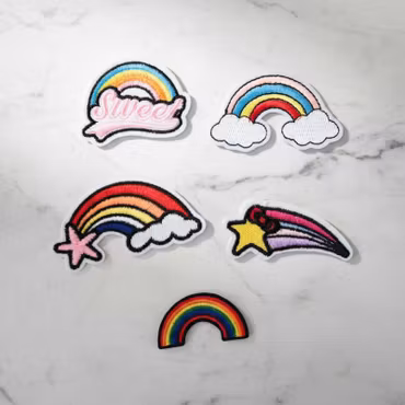 Sweet – Tygmärken Regnbåge & Stjärna (5-pack)
