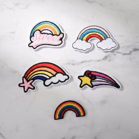 Sweet – Tygmärken Regnbåge & Stjärna (5-pack)