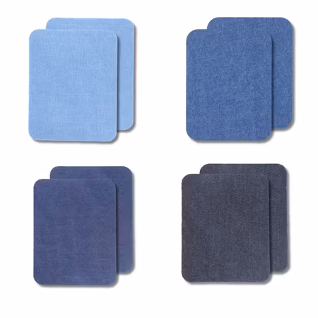 Jeanslappar påstrykbara – 4 nyanser (8-pack)