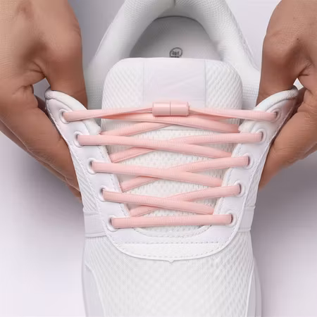 Elastiska lazy skosnören med cylinderlås (flera färger)