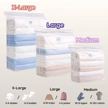 Vakuumförvaringspåse för täcken & kuddar - Kubdesign