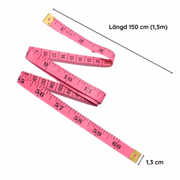 Mjukt måttband 150 cm rosa (cm och tum)