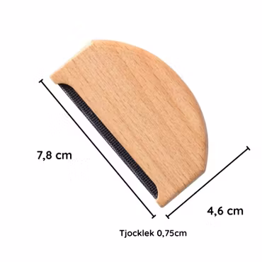 Ull & Kashmirkam i naturträ - Skonsam noppborttagare