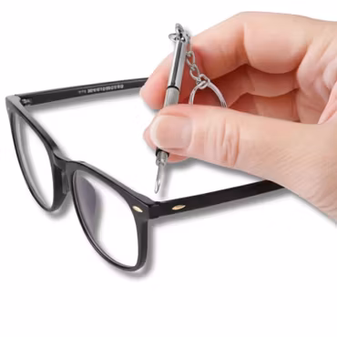 3-i-1 Miniskruvmejsel för Glasögon & Elektronik (Nyckelring)