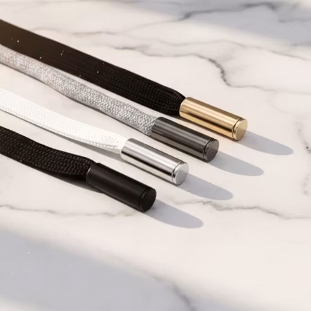 Cylindriska Snöreändar i Metall (5-par) - För Skosnören & Hoodies