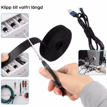 Dubbelsidigt Kardborreband på rulle 3m - Den ultimata buntaren