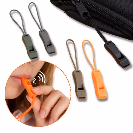 Dragkedjeförlängare & Mini Visselpipa (5-pack)