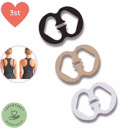 Runda BH-bandshållare – 3-pack (Svart, Vit, Beige)