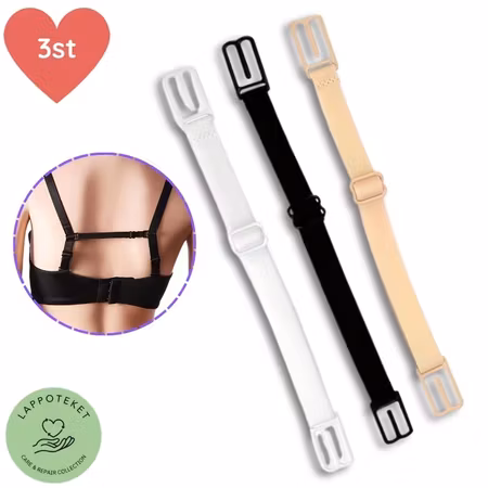 Justerbar BH-bandhållare - 3-pack (Svart, Vit, Beige)