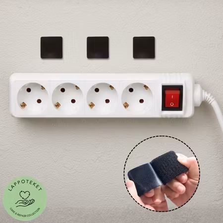 Självhäftande Kardborre - 20st kvadrater