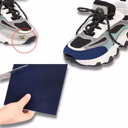 Självhäftande laglappar för skor - Sammetstyg Ark 15x15cm