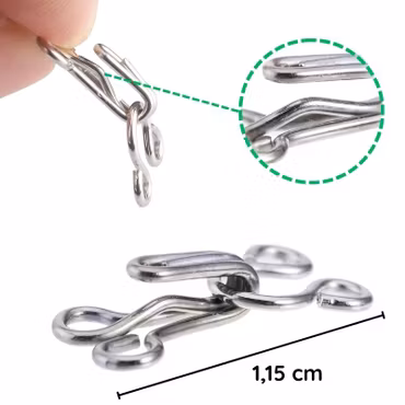 Hyskor och BH krokar för sömnad 20 par