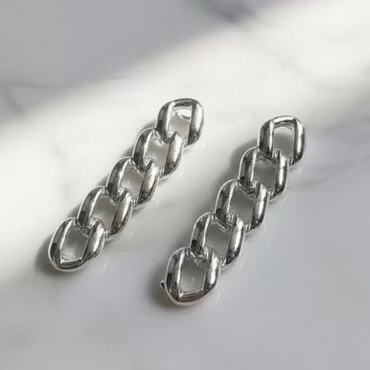 Skosmycke Chain Style - Silver (säljs parvis)