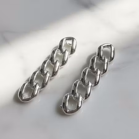 Skosmycke Chain Style - Silver (säljs parvis)