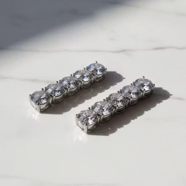 Skosmycke Silver - 5 Gemstones (säljs parvis)