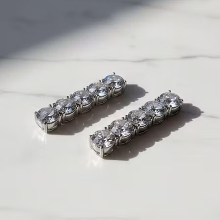 Skosmycke Silver - 5 Gemstones (säljs parvis)