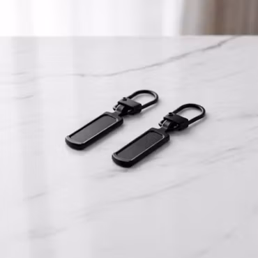 Dragkedjehänge i metall - Laga trasig dragkedja 2-pack - Svart