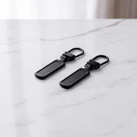 Dragkedjehänge i metall - Laga trasig dragkedja 2-pack - Svart