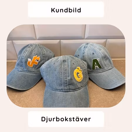 Djurbokstäver – broderade tygmärken A–Z