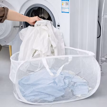 Tvättpaket Mini – Hopfällbar Tvättkorg & 3-Pack Tvättpåsar
