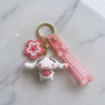 Cinnamoroll rosa körsbärsblomma Bag Charm