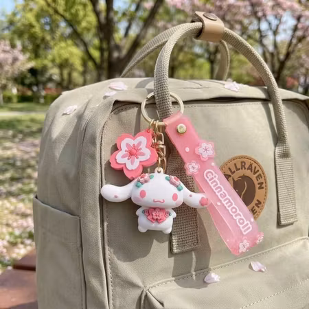 Cinnamoroll rosa körsbärsblomma Bag Charm