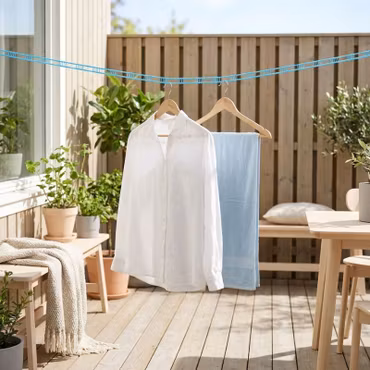 Blå tvättlina 5 meter med stegdesign – 1-pack eller 3-pack