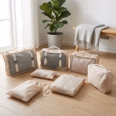 Packkuber för resväska 7 delar – Beige, Grå eller Mix