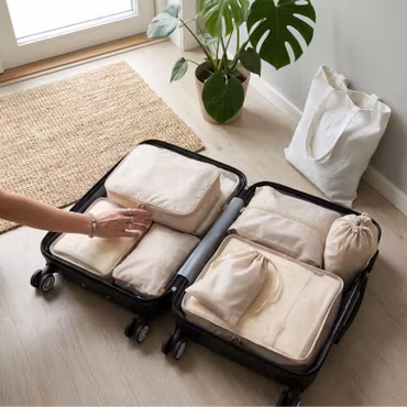 Packkuber för resväska 7 delar – Beige, Grå eller Mix