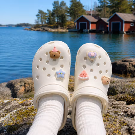 Nice charms till skor med hål 5-pack – söta skosmycken