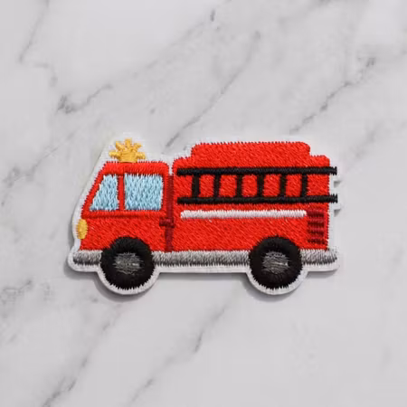 Tygmärke Brandbil – broderat strykmärke