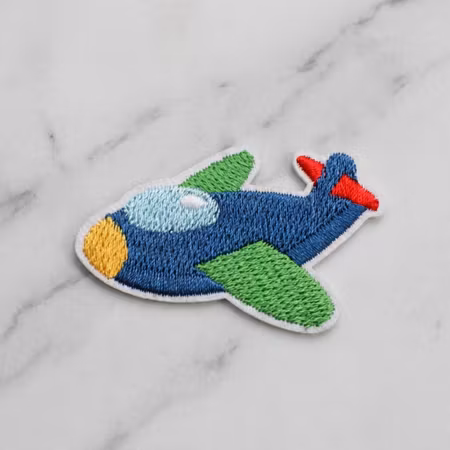 Tygmärke Flygplan – broderat strykmärke