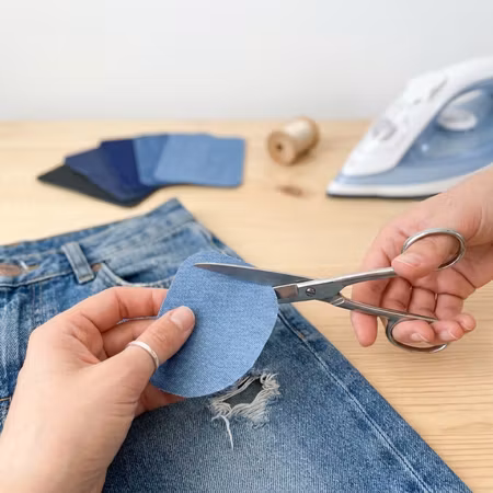 Jeanslappar stryka på 6-pack – 3 denimnyanser