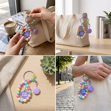 Purple Macaron Bracelet – mobilhänge & Bag Charm