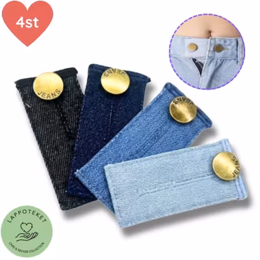 Midjeförlängare för Jeans (4-pack) - Justerbar Storlek