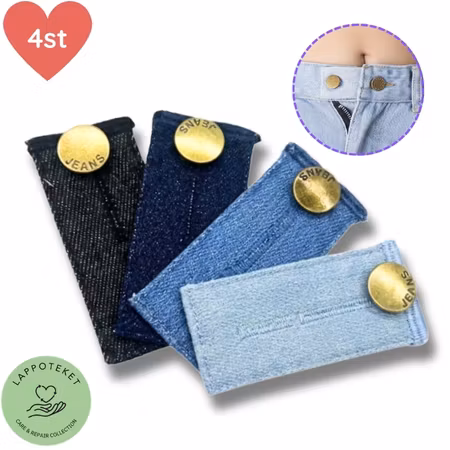 Midjeförlängare för Jeans (4-pack) - Justerbar Storlek