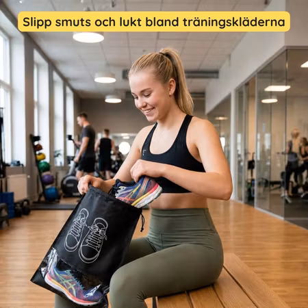 Skopåsar med fönster 3-pack – för resa, gym och förvaring