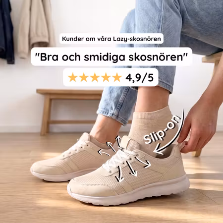 Elastiska Lazy skosnören mixpack - 4-pack med cylinderlås