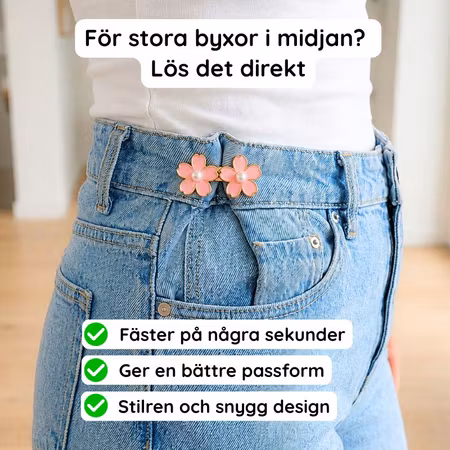 Blomformade Midjespännen 2 st (säljs parvis) – Justera passformen på sekunder