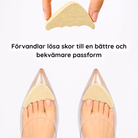 Tåinlägg för stora skor – 2 eller 4 par i beige och svart färg