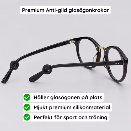 Premium Runda Glasögonhållare 2- & 4-pack – Halkskydd i Silikon