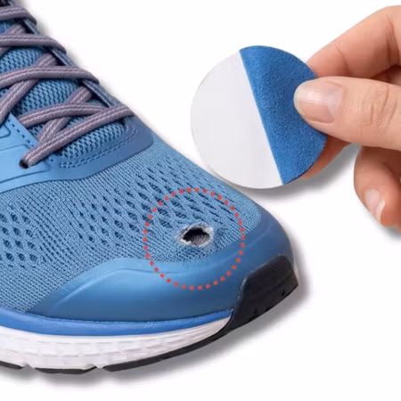 Självhäftande mesh lagningslappar för sneakers – Runda 6-pack