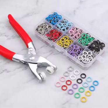 Tryckknappar med tång 100-pack – Rostfritt stål