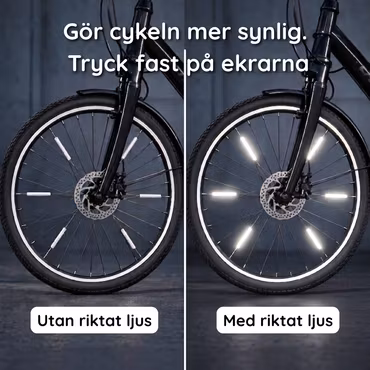 Ekerreflexer i färg 12-pack – dekorativa cykelreflexer