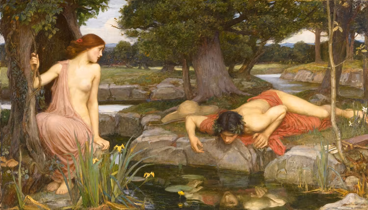 ECHO OCH NARCISSUS av JOHN WATERHOUSE