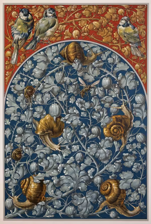 SNIGLAR TALGOXE BLÅMES Jugend Ornament SEDER